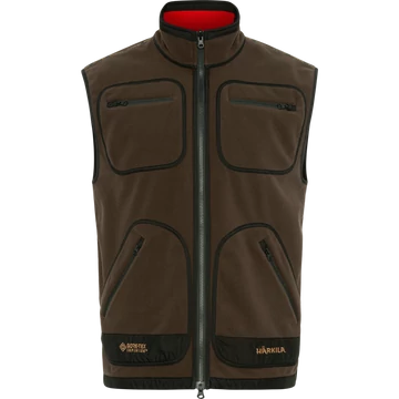 HARKILA Férfi Mellény Kamko Fleece Waistcoat Brown/Red