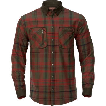 HARKILA Férfi Ing Pajala Shirt Red Autumn Check