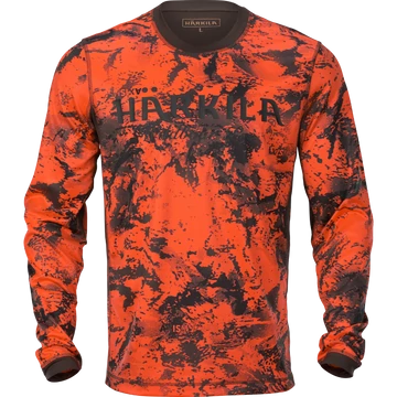 HARKILA Férfi Pulóver Wildboar Pro L/S T-Shirt O.Blaze/S.Brown