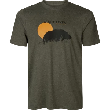 SEELAND Férfi Póló Night Fever T-Shirt Pine Green Melange