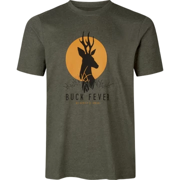 SEELAND Férfi Póló Buck Fever T-Shirt Pine Green Melange