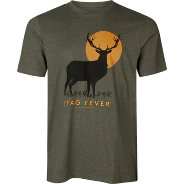 SEELAND Férfi Póló Stag Fever T-Shirt Pine Green Melange