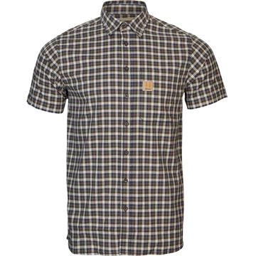 HARKILA Férfi Ing Fjell S/S Naval Blue Check