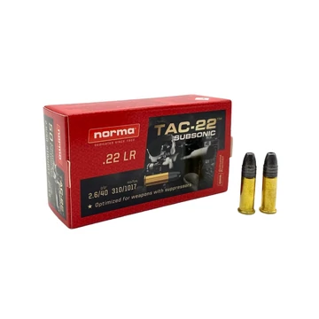 NORMA .22 LR TAC-22 Subsonic 2.6G 40GR
