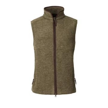 LAKSEN Férfi Mellény Isla Vest Wool-Fleece Olive