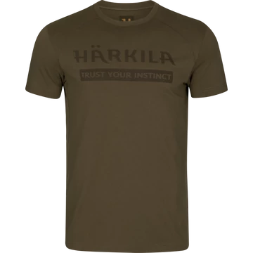 HARKILA Férfi Póló Logo S/S T-Shirt Willow Green