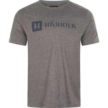 HARKILA Férfi Póló Identity S/S T-Shirt Brown Melange