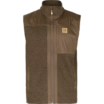 HARKILA Férfi Mellény Kalix Fleece Waistcoat Dark Earth