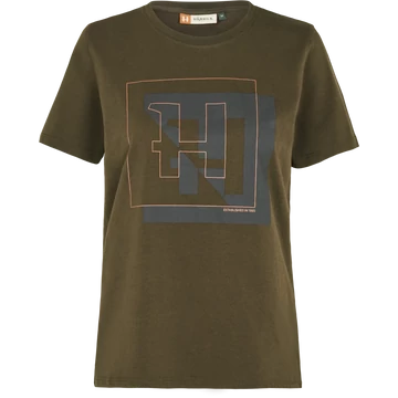 HARKILA Női Póló H-Logo S/S T-Shirt Willow Green