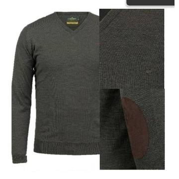 LAKSEN Férfi Pulóver Sussex V-Neck Loden Green