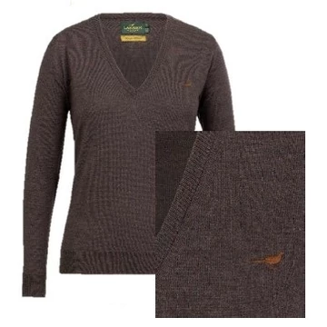 LAKSEN Női Pulóver Camilla V-Neck Chocolate