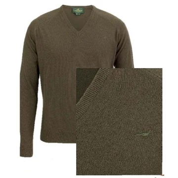 LAKSEN Férfi Pulóver Trent V-neck Olive
