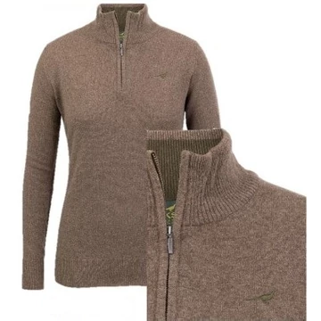 LAKSEN Női Pulóver Tyne Zip Neck Camel