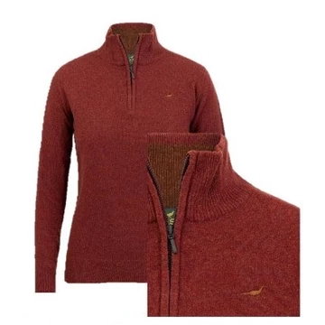 LAKSEN Női Pulóver Tyne Zip Neck Rusty