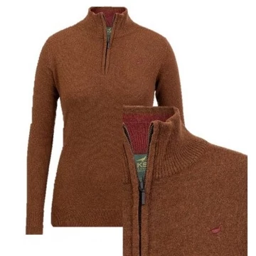 LAKSEN Női Pulóver Tyne Zip Neck Toffee