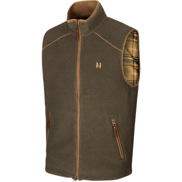 HARKILA Férfi Mellény Sandhem Fleece Waistcoat W.Green Melange