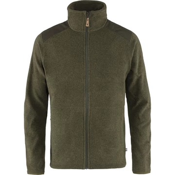 FJALLRAVEN Férfi Pulóver Sten Fleece Dark Olive