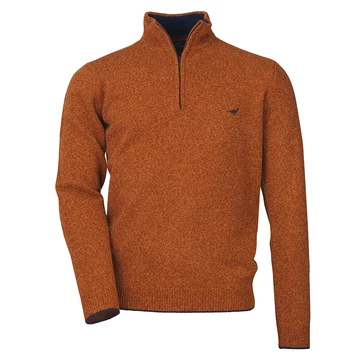 LAKSEN Férfi Pulóver Brompton Zip Neck Mandarin