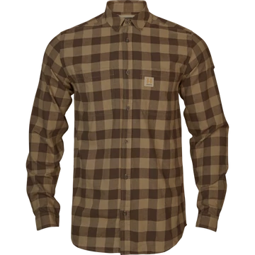 HARKILA Férfi Ing Scandinavian Shirt Antique Bronze Check