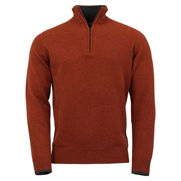 LAKSEN Férfi Pulóver Brompton Zip Neck Tile