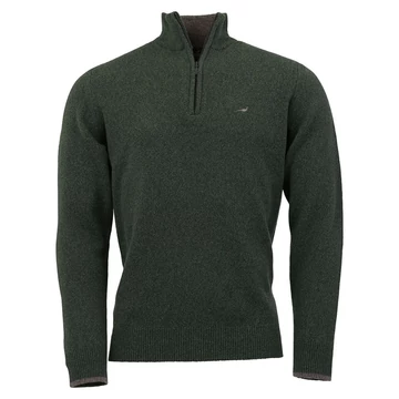 LAKSEN Férfi Pulóver Brompton Zip Neck Loden