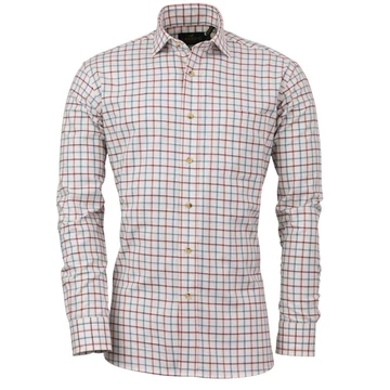 LAKSEN Férfi Ing Greg Kockás Old Red/Deep Ocean/Sand