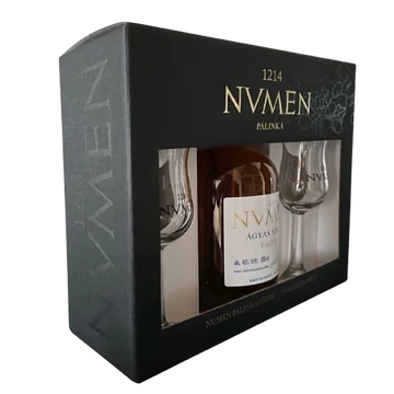 NVMEN Ágyas Szilvapálinka 40% 0,5L Díszdobozban pohárral