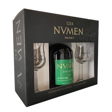NVMEN Zölddió likör 35% 0,5L Diszdobozban pohárral DRS