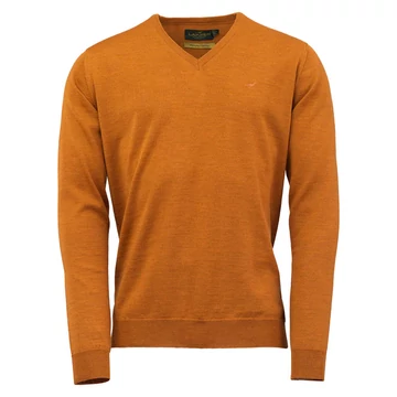 Laksen Férfi Pulóver Sussex V-Neck Mustard