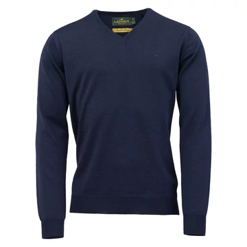 Laksen Férfi Pulóver Sussex V-Neck Supernavy