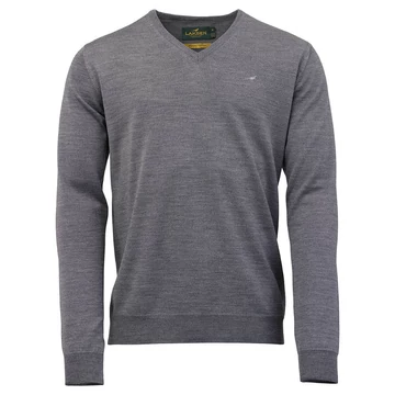 Laksen Férfi Pulóver Sussex V-Neck Overcast