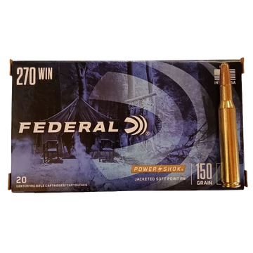 FEDERAL 270 Win. Jacketed Soft Point Power Shok 150gr