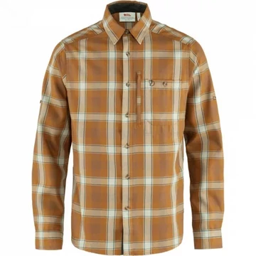 FJALLRAVEN Férfi Ing Fjallglim LS Shirt Chestnut Timber Brow