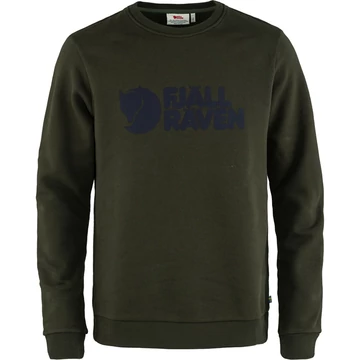 FJALLRAVEN Férfi Pulóver Logo Sweater Deep Forest