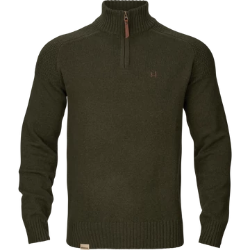 HARKILA Férfi Pulóver Vincent Merino Half Zip Pullover Rosin