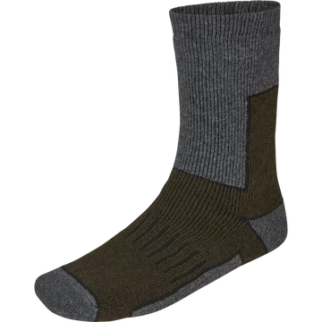 SEELAND Férfi Zokni Field Thermo Sock 2 Pack Pine Green Melange / Grey Melange