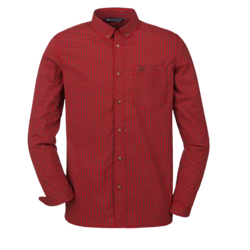 BLASER Férfi Ing Stretch Hemd Serge Brown/Red Checkered