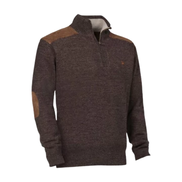 LIGNE VERNEY-CARRON Férfi Pulóver Fox Zippe Barna