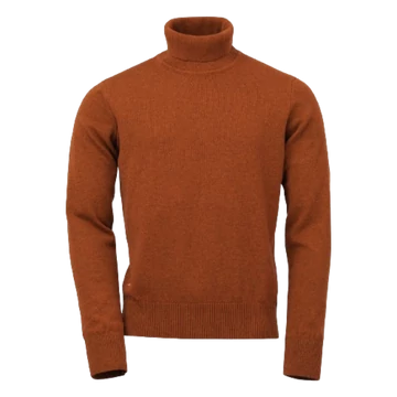 LAKSEN Férfi Garbó Trool Roll Neck Burnt Orange