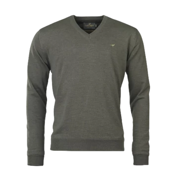 LAKSEN Férfi Pulóver Grantham V-Neck Olive