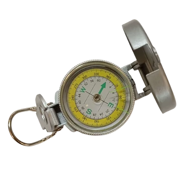 HERBERTZ Ezüst Fém Iránytű Tájolós