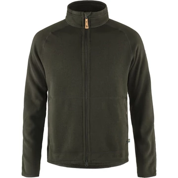 FJALLRAVEN Férfi Pulóver Övik Fleece Zip Deep Forest