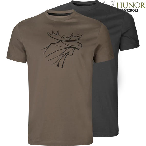 HARKILA Férfi Póló 2db/cs Graphic T-Shirt 2-Pack B.Granite/Phantom