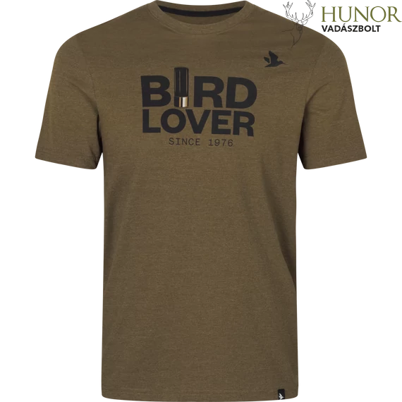 SEELAND Férfi Póló Bird Lover T-Shirt Dark Olive Melange