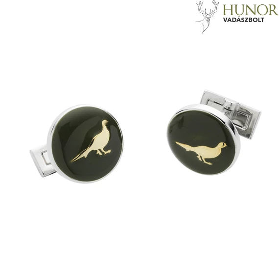 LAKSEN Mandzsettagomb Fácán British Racing Green