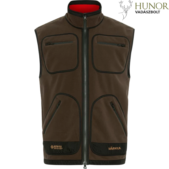 HARKILA Férfi Mellény Kamko Fleece Waistcoat Brown/Red