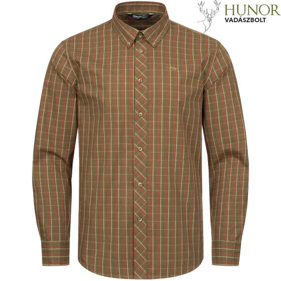 BLASER Férfi Ing Tristan Dark Olive/Red Checkered