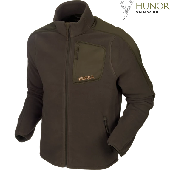 HARKILA Férfi Polár Venjan Fleece Jacket Shadow Brown/Willow Green