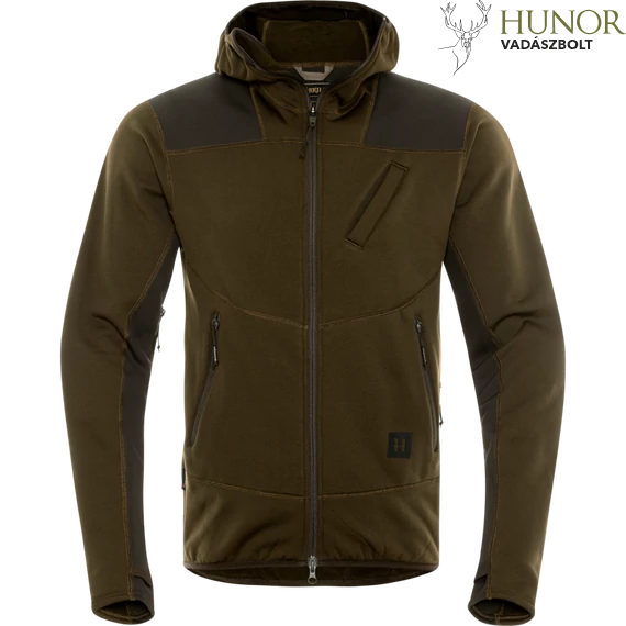 HARKILA Férfi  Pulóver Deer Stalker Fleece Hoodie W.Green/S.Brown