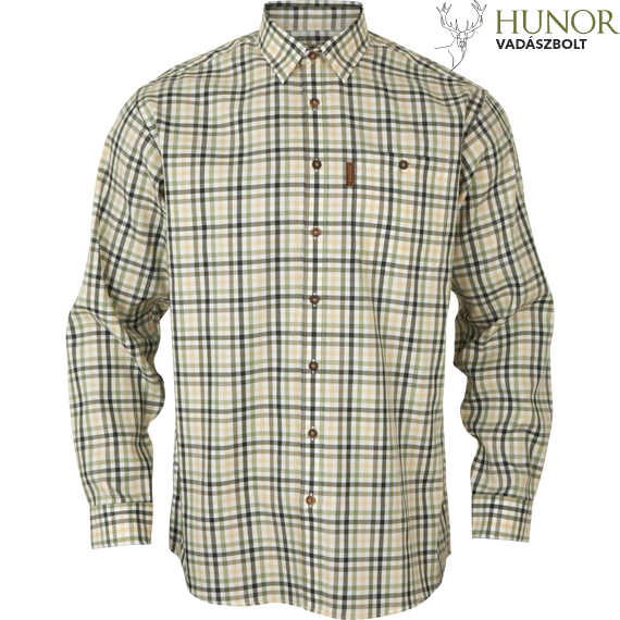 HARKILA Férfi Ing Milford Shirt Beech Green Check